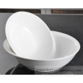 ivory creamy pure white deep flat medium round bowl